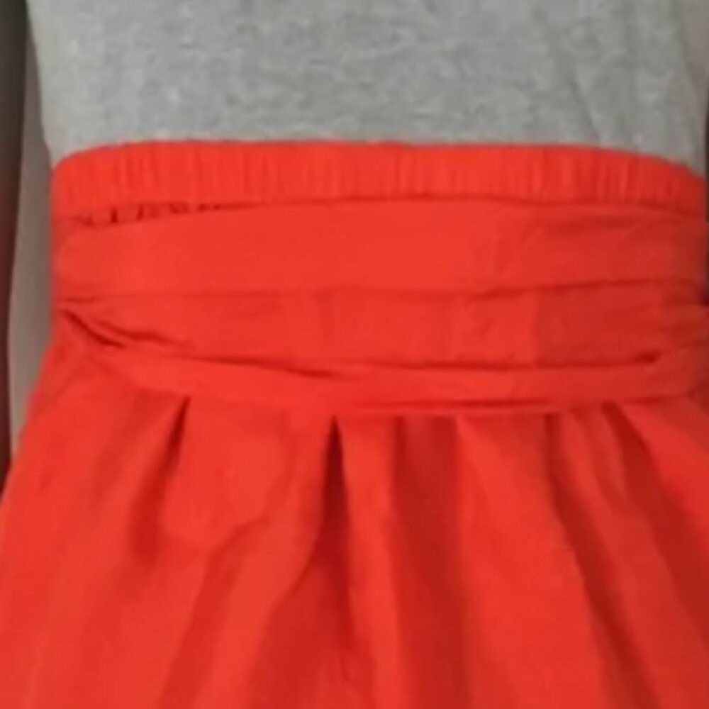 One September by Anthropologie orange silk + grey cotton tank dress size Large